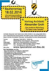 Flyer Bauherrentag - BDS Kleines Vilstal © peppUP.de