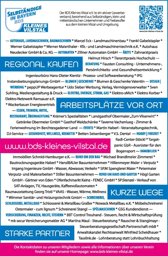 Unternehmen, Handwerker, Dienstleister und Einzelhandel aus der Region